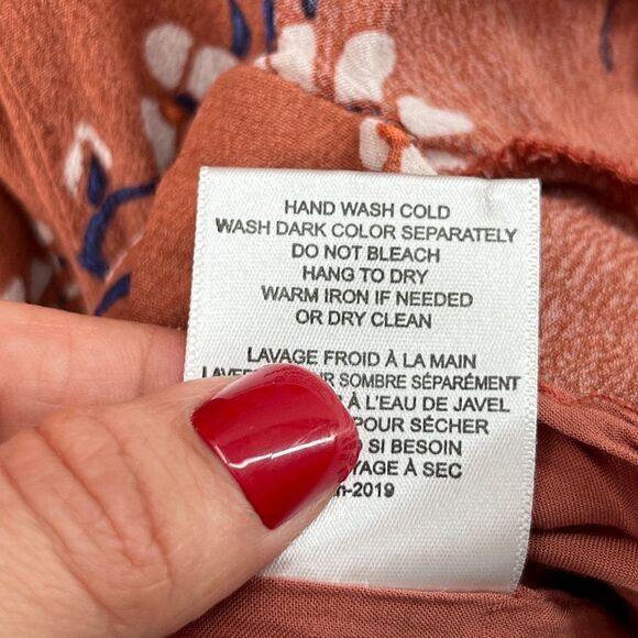 Black Swan Floral Dress Mini V-Neck Ruffle Short Sleeve Size Small womens - Picture 10 of 12